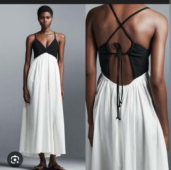 Zara Dresses & Skirts - Zara Black and White Maxi Dress